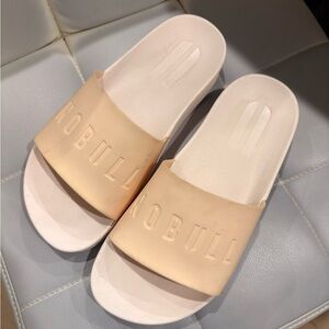 NOBULL Women's Slide Sandals in Pale Beige